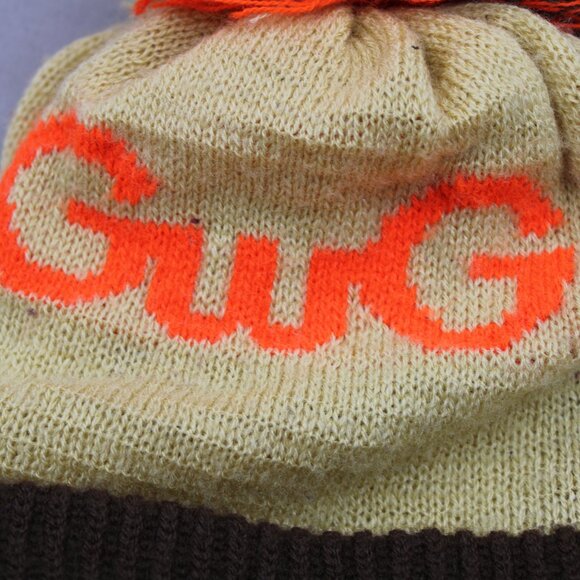 Brown and Orange Knit Beanie - Picture 2 of 6